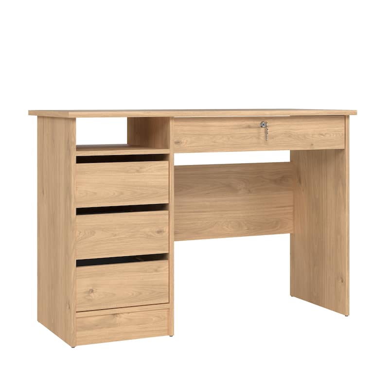 Porch & Den Wescot Home Office Writing Desk with 4 Drawers and Open Shelf
