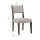 preview thumbnail 6 of 8, Magnussen Home Kavanaugh Weathered Kona Brown Upholstered Side Chair Two Pack - 20''W x 22.5''D x 36''H