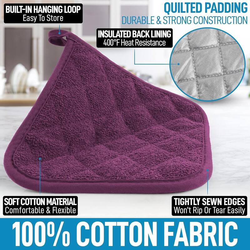 Zulay Kitchen 1-Pack Heat Resistant Cotton Pot Holders