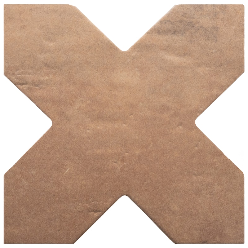 Merola Tile Argile Cross Cotto 7" x 7" Porcelain Floor and Wall Tile - (1 Tile)