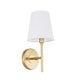 preview thumbnail 7 of 16, Carlton 1-light White Shade Wall Sconce