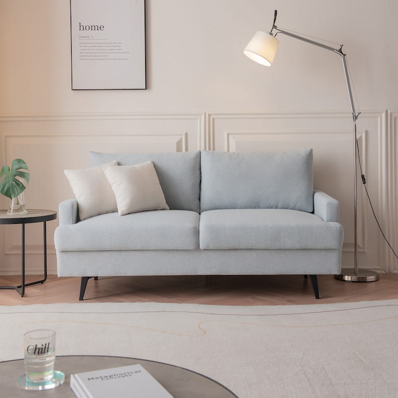 Fabric Upholstered Loveseat Modern Sofa Couch for Living Room Bedroom Apartment