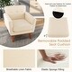 preview thumbnail 5 of 18, Costway Modern Accent Chair Upholstered Linen Fabric Armchair with - See Details