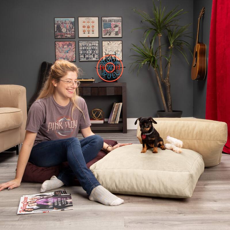 Jaxx Brio Microvelvet Floor Pillow, Meditation and Yoga Cushion