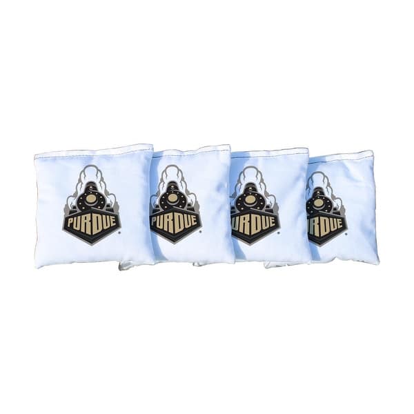 slide 2 of 3, Purdue Boilermakers White Cornhole Bags All-Weather Resin Filled