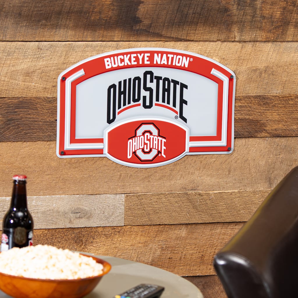 Ohio State University Embossed Steel Wall Sign, 11" x 17"