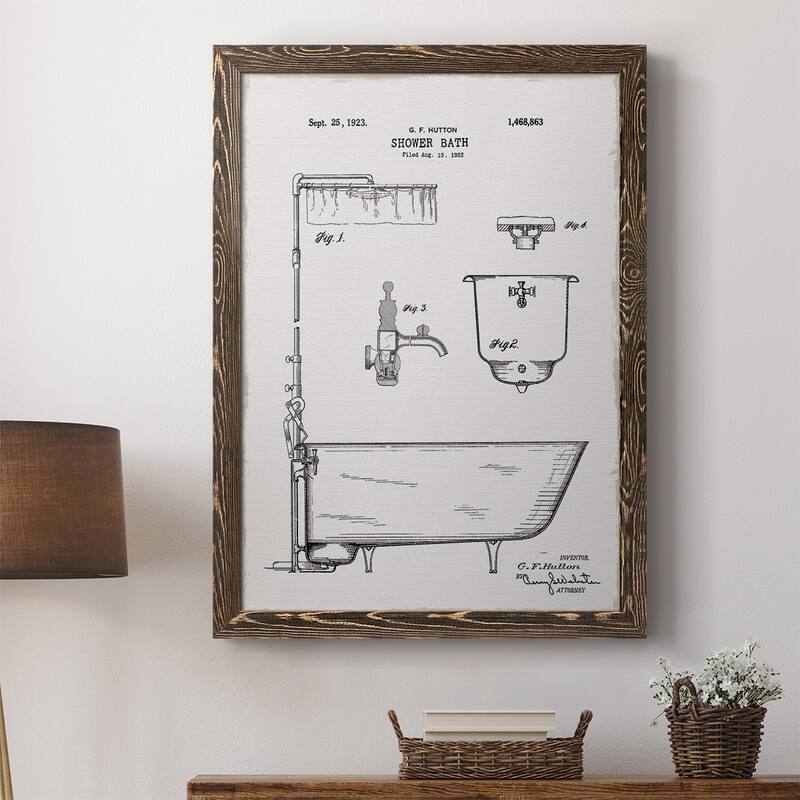 Vintage Bath I-Premium Framed Canvas - Ready to Hang