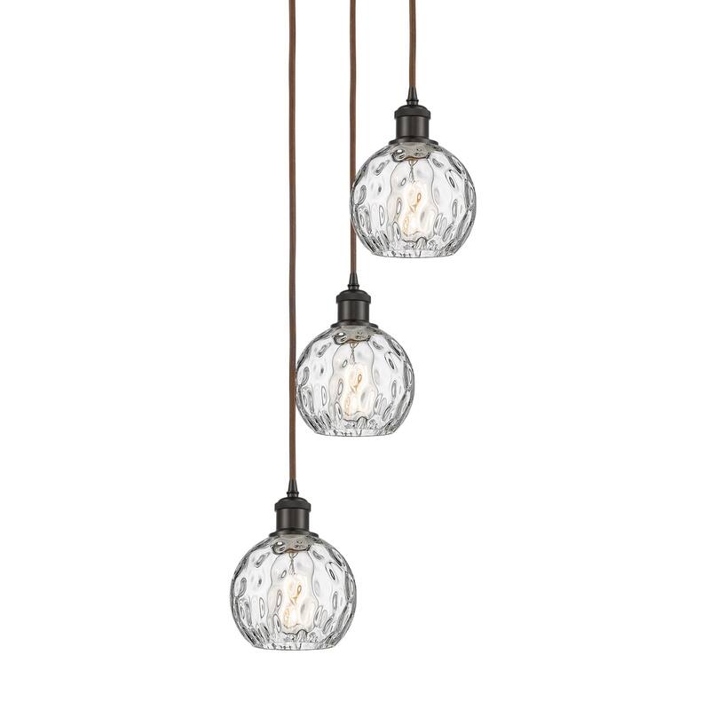 Innovations Lighting 113B-3P-18-13 Athens Pendant Athens 3 Light 13" - Oil Rubbed Bronze / Clear Water Glass