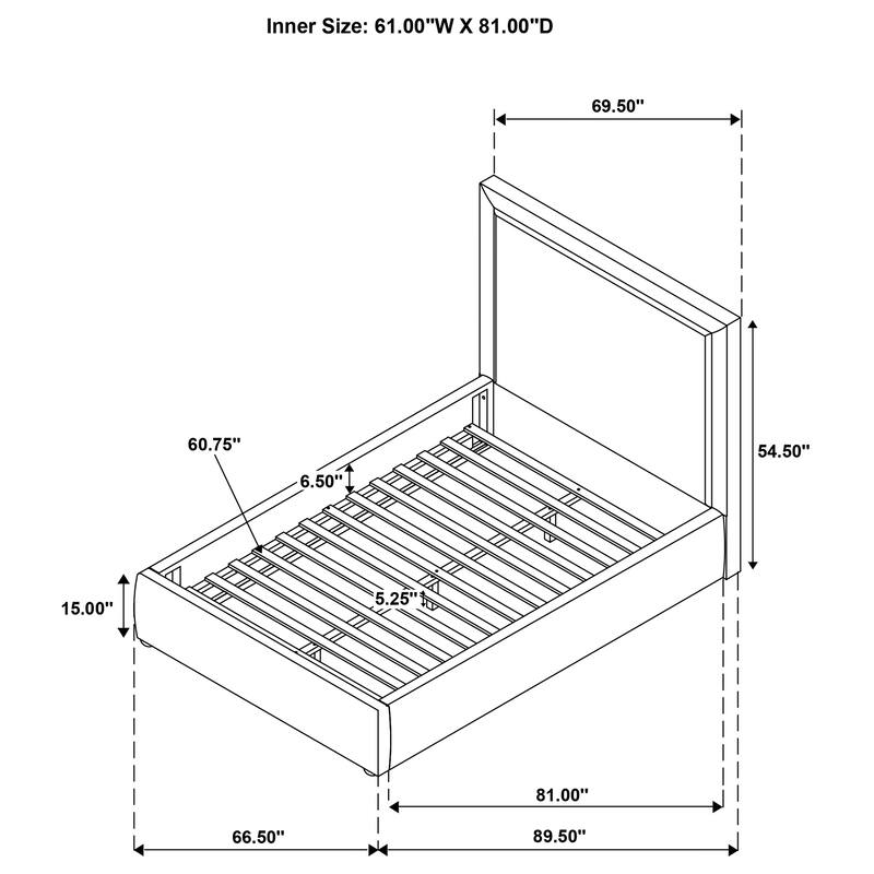 Lawson 55-inch Upholstered Platform Bed