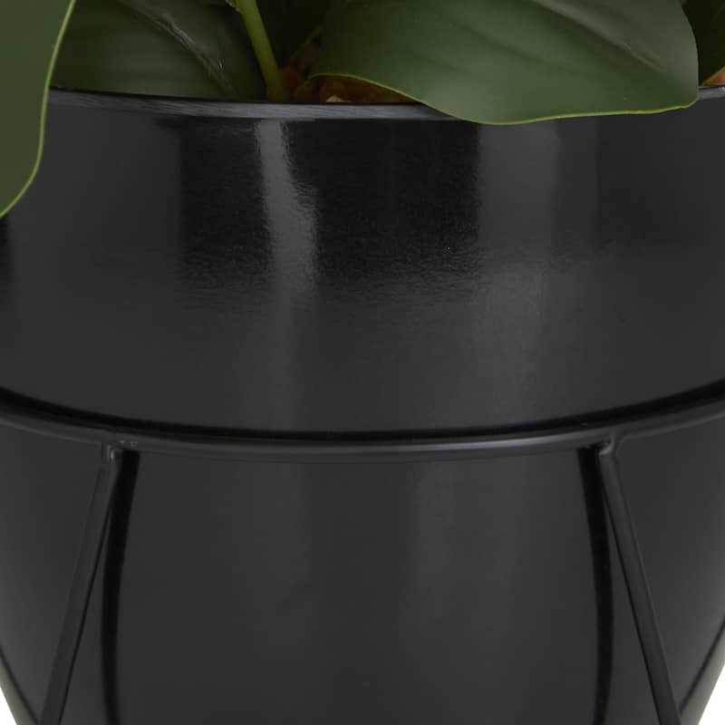 Green Faux Foliage Eucalyptus Artificial Plant with Realistic Leaves and Metal Stand and Black or White Pot