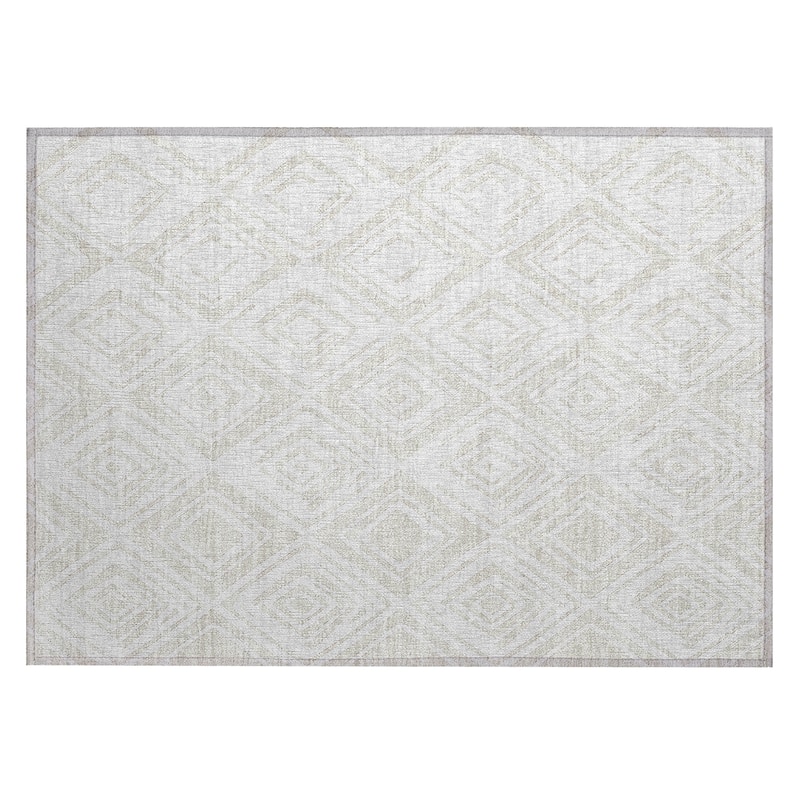 Machine Washable Indoor/ Outdoor Chantille Diamonds Ombre Rug