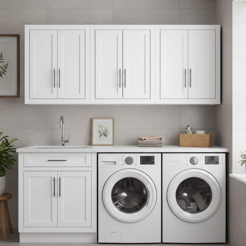 Crosley Savannah 3Pc Wall Storage Cabinet White