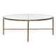 preview thumbnail 2 of 6, SAFAVIEH Couture Jessa Oval Metal Coffee Table - 40"W x 30"D x 15"H
