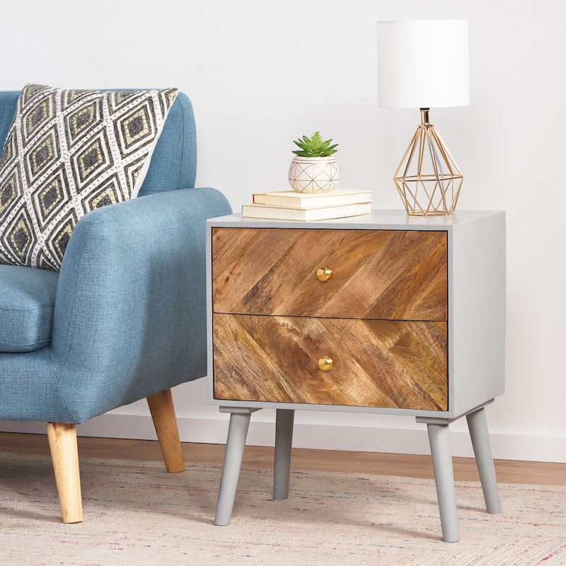 Mango Wooden/MDF Fitted 2-Drawer Cabinet