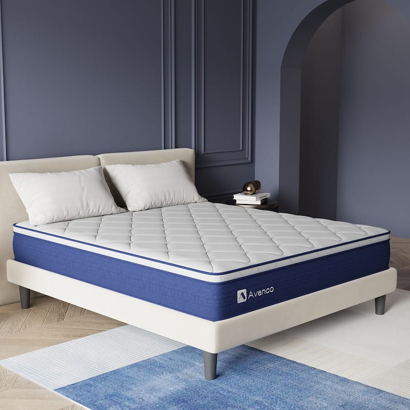 Avenco 10" Adult Supportive Pocketed Coils Memory Foam Hybrid Mattress