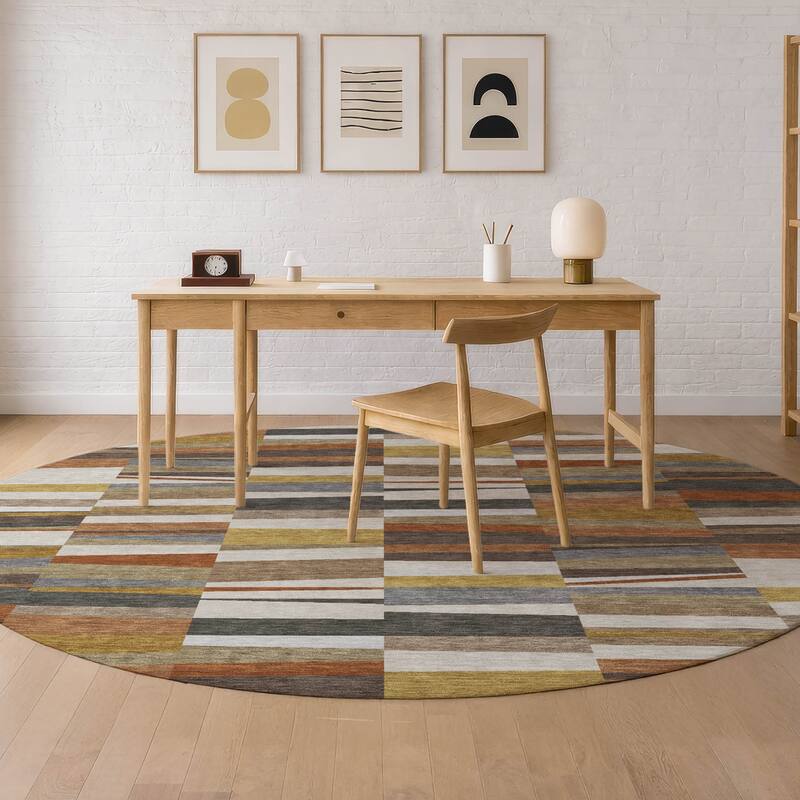 Machine Washable Indoor/ Outdoor Modern Antonito Chantille Rug