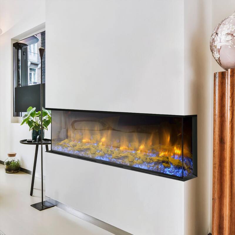 Dynasty Fireplaces Melody Series 63 inch Smart Multi Sided Electric Fireplace