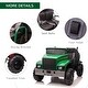 preview thumbnail 7 of 5, Ride-on Tractor 2-Seater Battery-Powered Car with Large High-Traction Wheels, 12V Truck Ride-on Toy with Rear Storage - Green