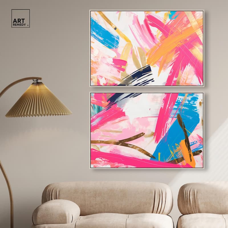 Language Spontaneity II Canvas Set of 2 by Art Remedy