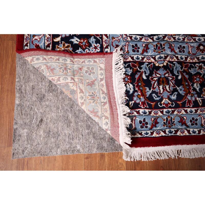 Floral Kashan Turkish Rug Machine-Made Bedroom Red Carpet - 9'8" x 12'9"