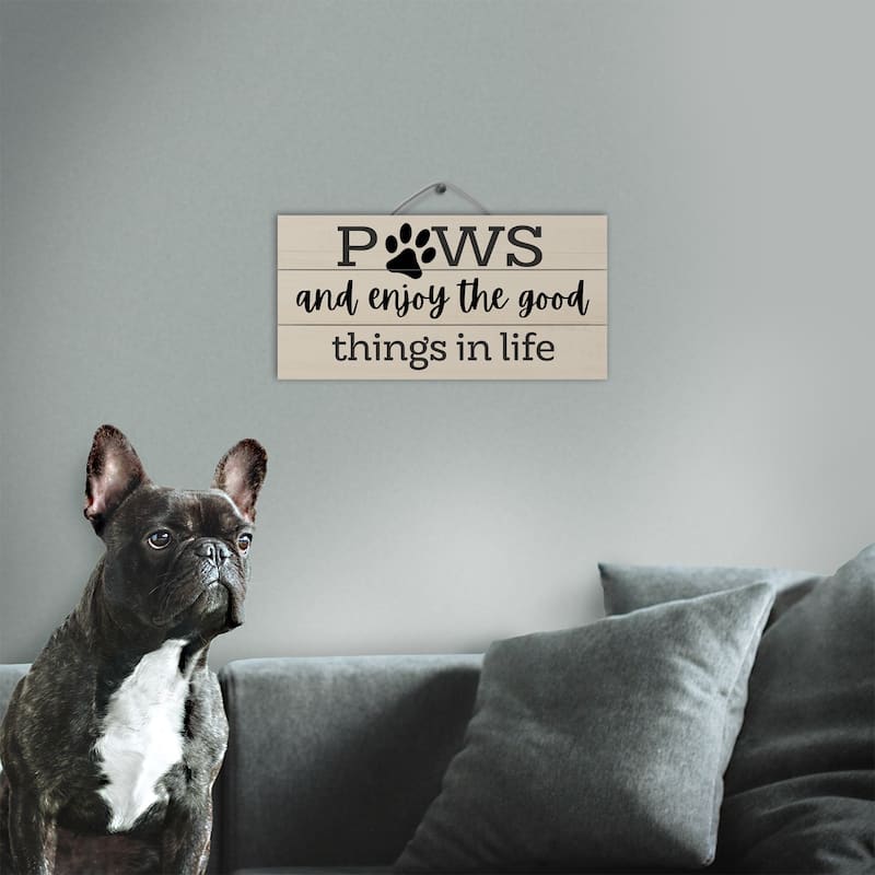 Wood Pallet Hanging Sign - Paws And Enjoy