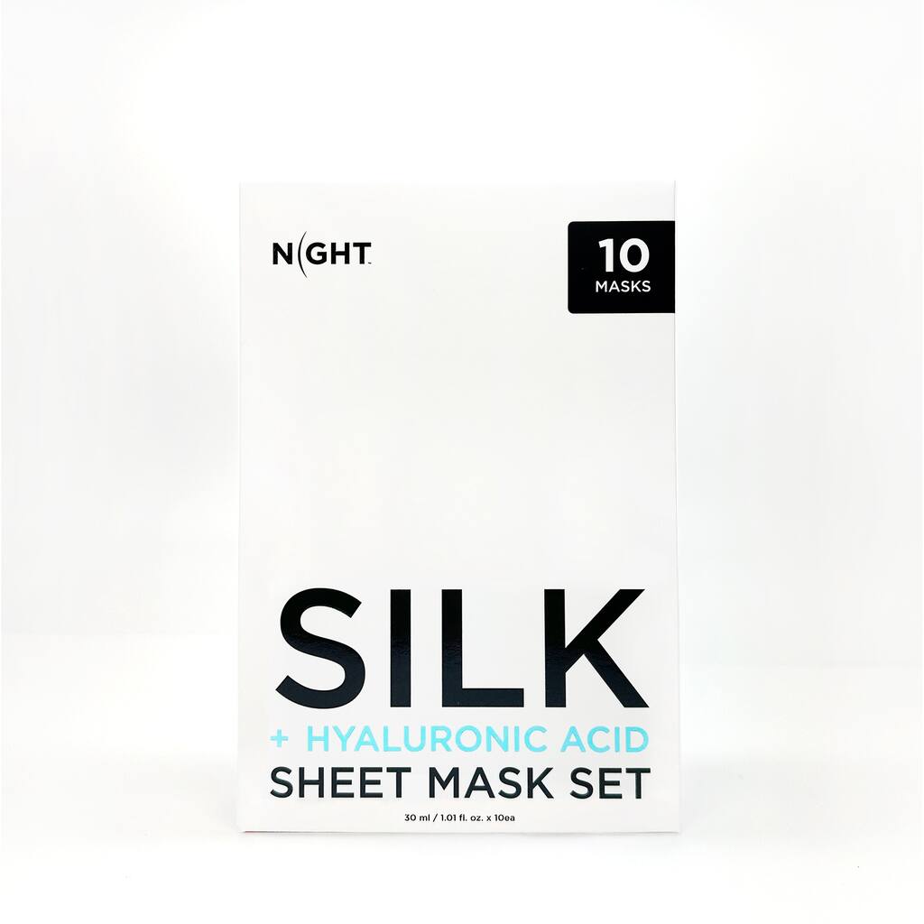 Silk Hyaluronic Acid Sheet Mask 10 Ct Mega Pack with Extra Serum