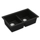 preview thumbnail 7 of 18, Karran 32" Undermount Double Equal Bowl Quartz Kitchen Sink Kit - 32" x 19.5" x 9"