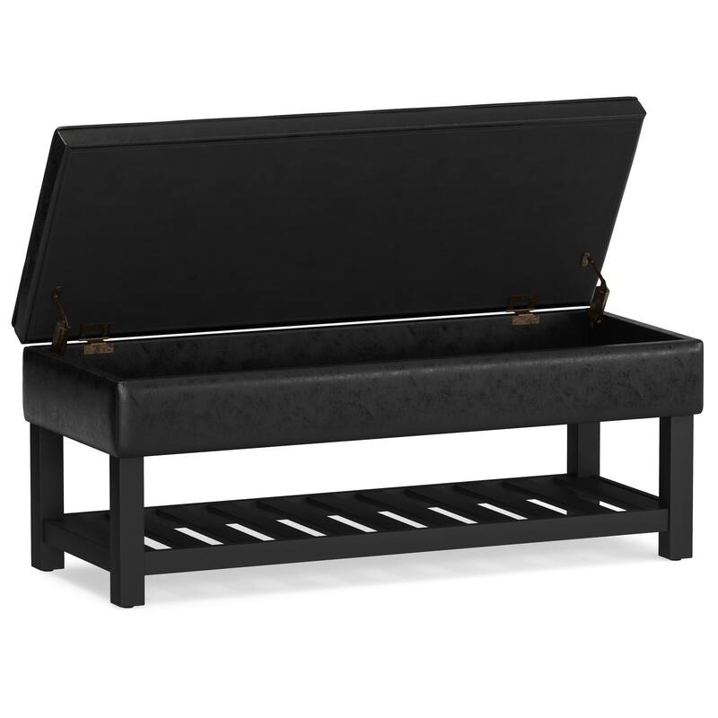 WYNDENHALL Essex 44 inch Wide Transitional Rectangle Ottoman Bench