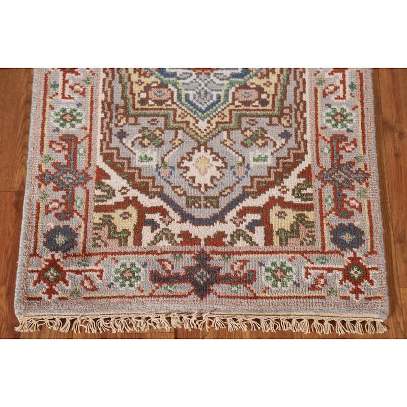 Geometric Heriz Serapi Oriental Area Rug Handmade Wool Carpet - 2'0"x 3'0"