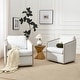 preview thumbnail 2 of 165, KINWELL 31"W Oak Frame Upholstered Swivel Barrel Armchair