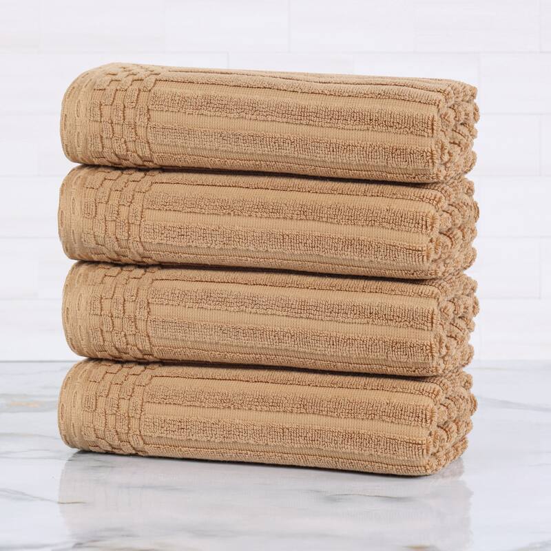 Superior Soho Ribbed Cotton Hand Towel Set of 4