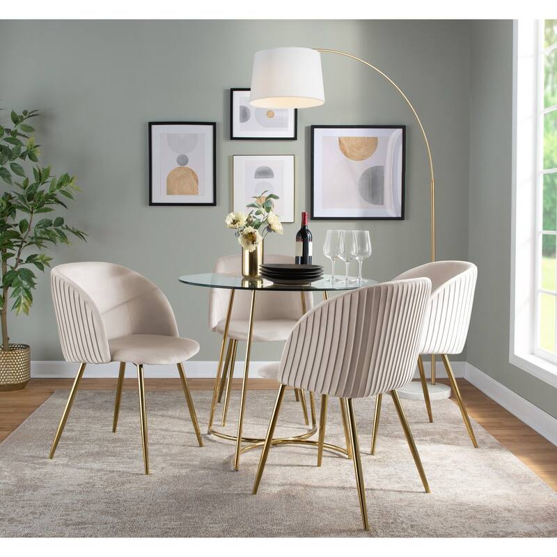 Silver Orchid Harding Pleated Chair - Set of 2