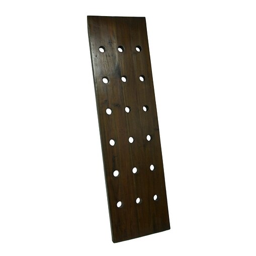Dark Finish 18 Bottle Tall Wood Wine Rack 49 In On Dark Finish 18 Bottle Tall Wood Wine Rack 49 In On Free Shipping Today 16752356