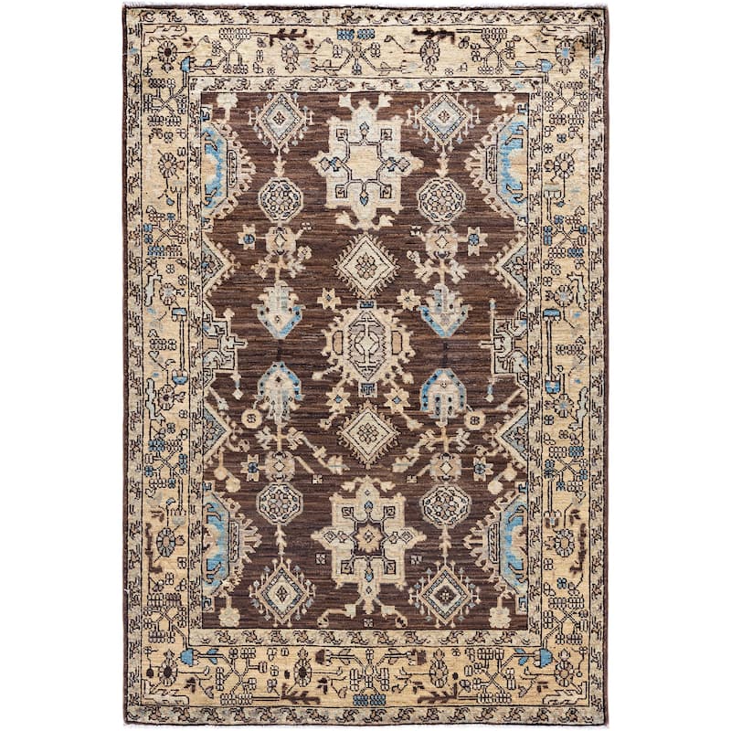 Serapi One-of-a-Kind Hand-Knotted Area Rug - Brown - 4' 0" x 5' 11"