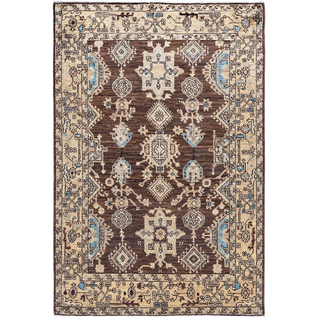 Serapi One-of-a-Kind Hand-Knotted Area Rug - Brown - 4' 0" x 5' 11"