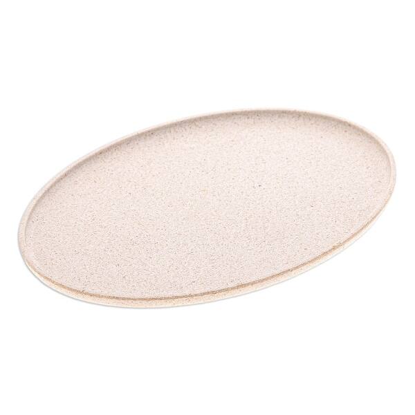 Medium Rice Tray Novica Handmade Refined Ivory Recycled Rice Husk Bio-Composite Tray ...