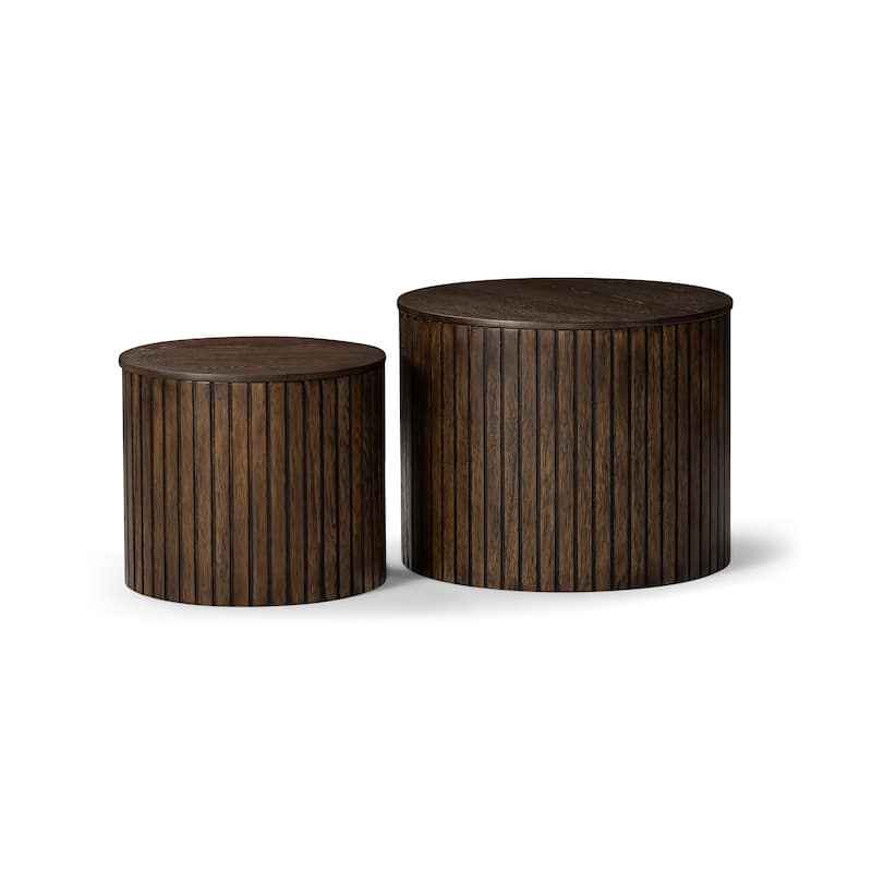 Maven Lane Austin Nesting Tables 2 Piece - Brown