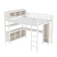 preview thumbnail 6 of 8, Metal Queen Size Loft Bed with L-shaped Desk,Storage Cubes and Shelves