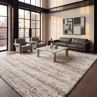 SAFAVIEH Hudson Shag Lulzime Modern Abstract 2-inch Thick Rug