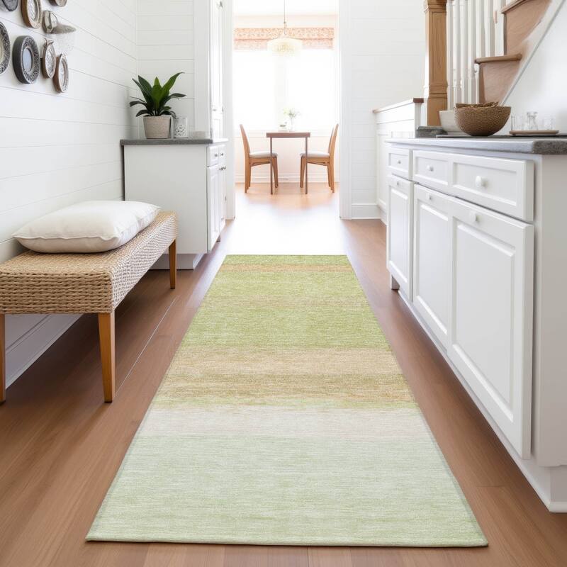 Premium Washable Super Soft Ombre Solid Mayfield Rug - Aloe - 2'3" x 7'6"