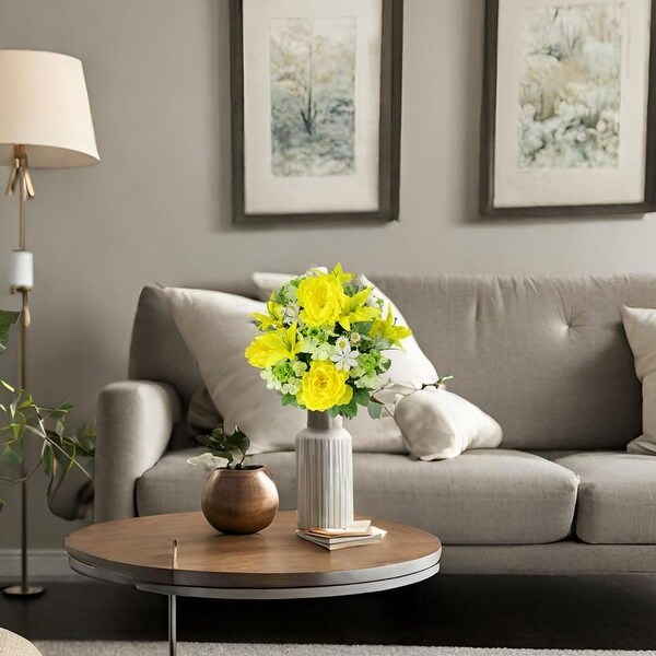 lilly❤︎ 24-stem Faux Tiger Lily and Peony Mixed Bouquet - On Sale