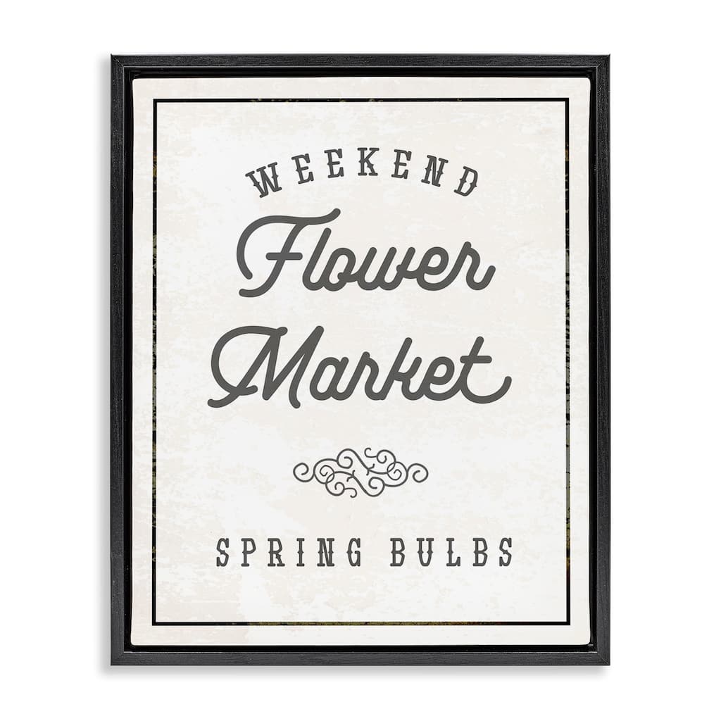 Stupell Flower Market Spring Bulbs Framed Floater Canvas Wall Art Design By Lil' Rue