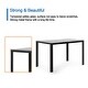 preview thumbnail 6 of 7, 5Pcs Glass Top&Upholstered Dining Set with 1 Table&4 Faux Leather Chairs for Small House Apartment Dining Room