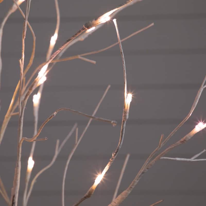 Pre-Lit Birch Artificial Christmas Tree - 4' - Warm White LED Lights