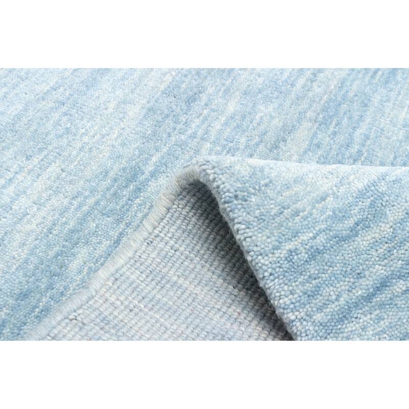 ECARPETGALLERY Hand Loomed Kashkuli Gabbeh Light Blue Wool Rug - 4'0 x 5'8