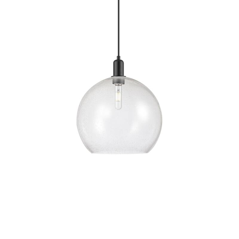 Innovations Lighting 716-1P-18-14 Athens Pendant Athens 14" Wide - Matte Black / Seedy