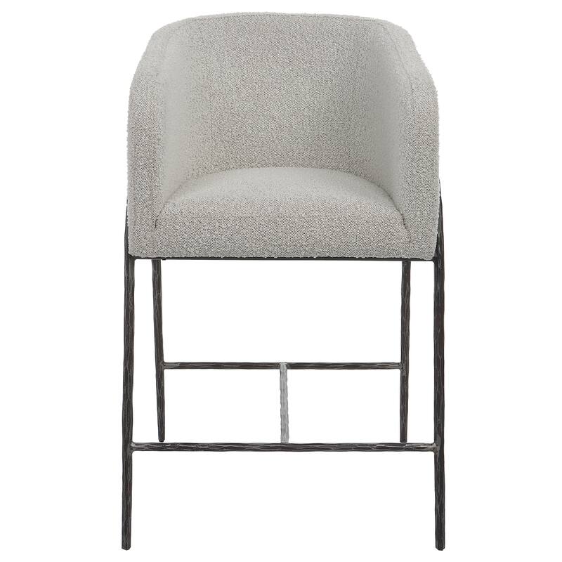 Uttermost Jacobsen Gray 27" Counter Stool - 23"W x 39"H x 23"D - Grey