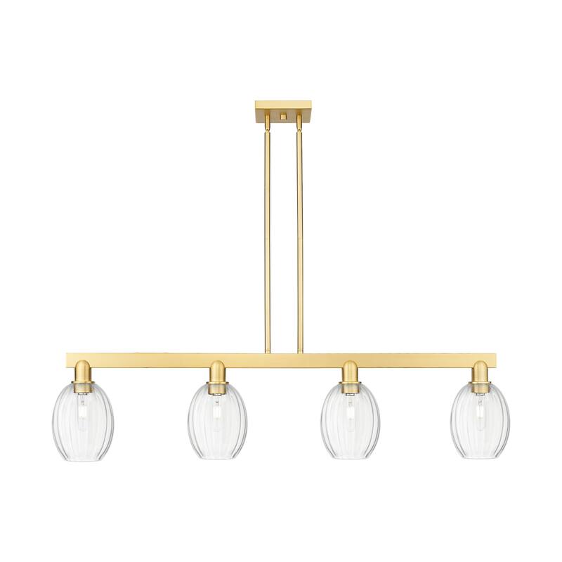 Innovations Lighting 716-4I-12-48 Preston Linear Preston 4 Light 48" - Satin Gold / Clear