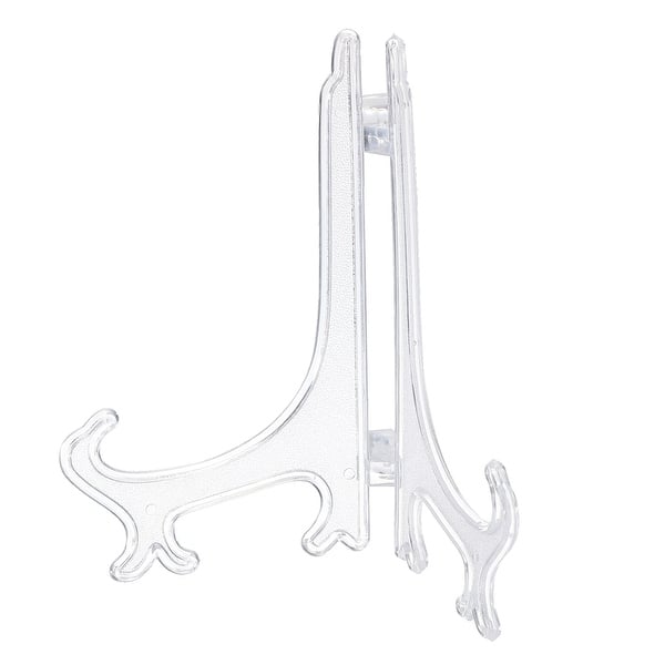 6 Inch Display Stand Holders Display Pictures PS Plastic Clear Pack of