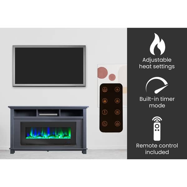 Hanover Winchester Electric Fireplace TV Stand and ColorChanging LED